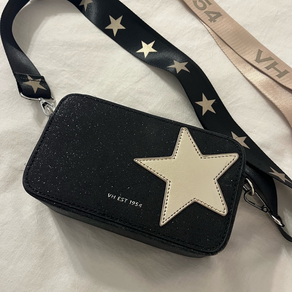 Vintage Havana Star Crossbody Purse with Two Straps - Picture 2 of 4